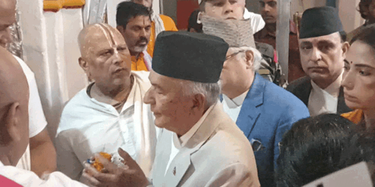 जानकी मन्दिरमा राष्ट्रपति पौडेलले गरे  पूजाअर्चना