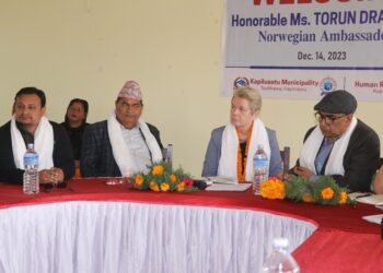 मानव अधिकारको अवस्था बुझ्न नर्वेकी राजदूत टोरन कपिलबस्तुमा