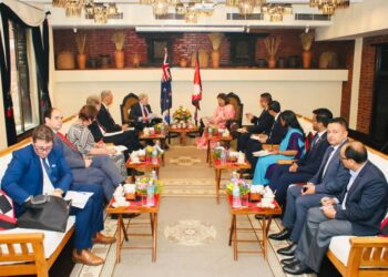 न्युजिल्यान्डका उपप्रधानमन्त्री पिटर्स र परराष्ट्रमन्त्री डा राणाबीच द्विपक्षीय भेटवार्ता