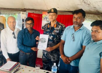 सशस्त्र प्रहरीलाई विपद् उद्धार सामग्री