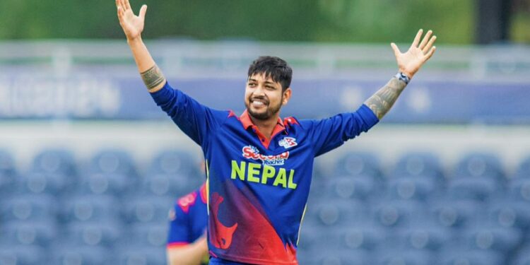 सन्दीपले ह्याट्रिकसहित ५ विकेट लिएपछि पहिलाे अभ्यास खेलमा नेपाल विजयी